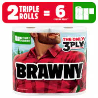 Brawny® Tear-A-Square® 3-Ply Paper Towel Triple Rolls