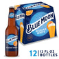 Blue Moon Belgian White Wheat Ale, 5.4% ABV, beer bottles