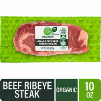 Simple Truth Organic® Grass Fed Beef Ribeye Steak 10 Oz