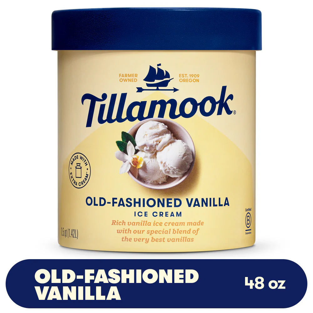 Tillamook Old-Fashioned Vanilla Ice Cream Tub