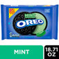 OREO Mint Creme Chocolate Sandwich Cookies Family Size